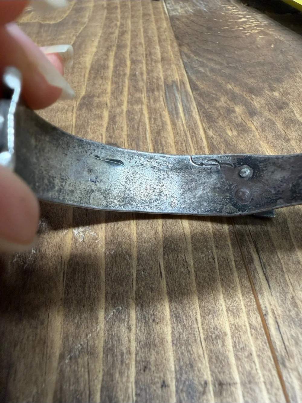 Vintage Sterling Silver Turquoise Watch Cuff